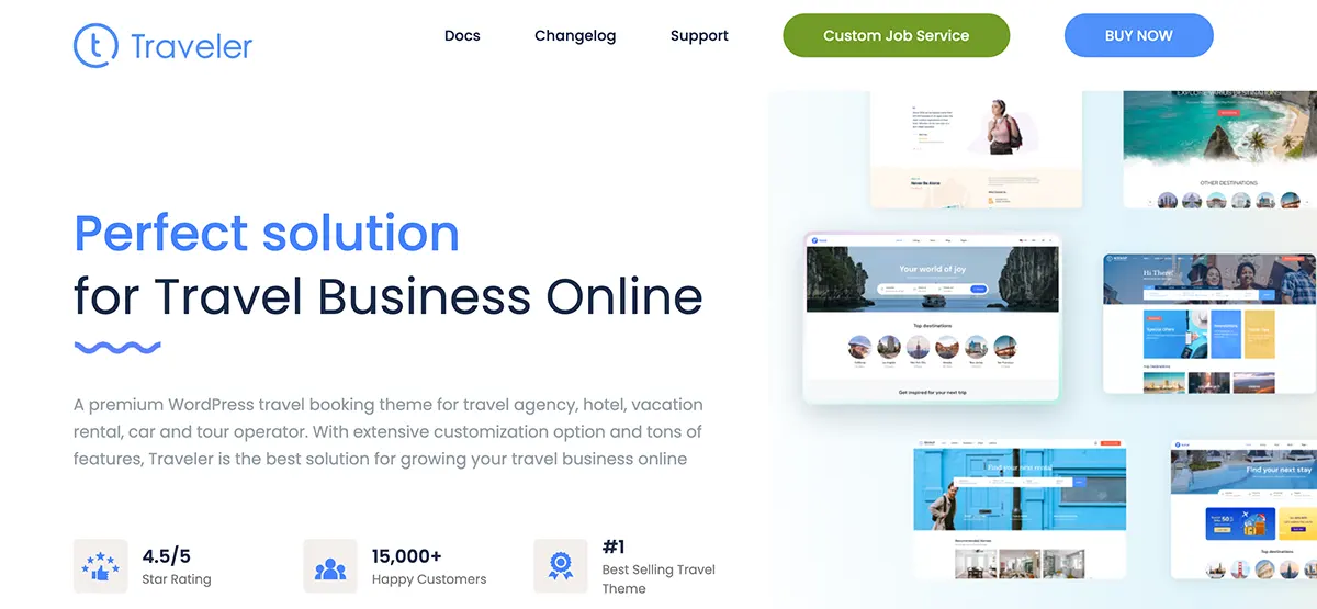 Traveler: WordPress Tatil & Gezi Teması