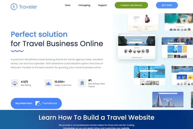 Traveler: WordPress Tatil & Gezi Teması