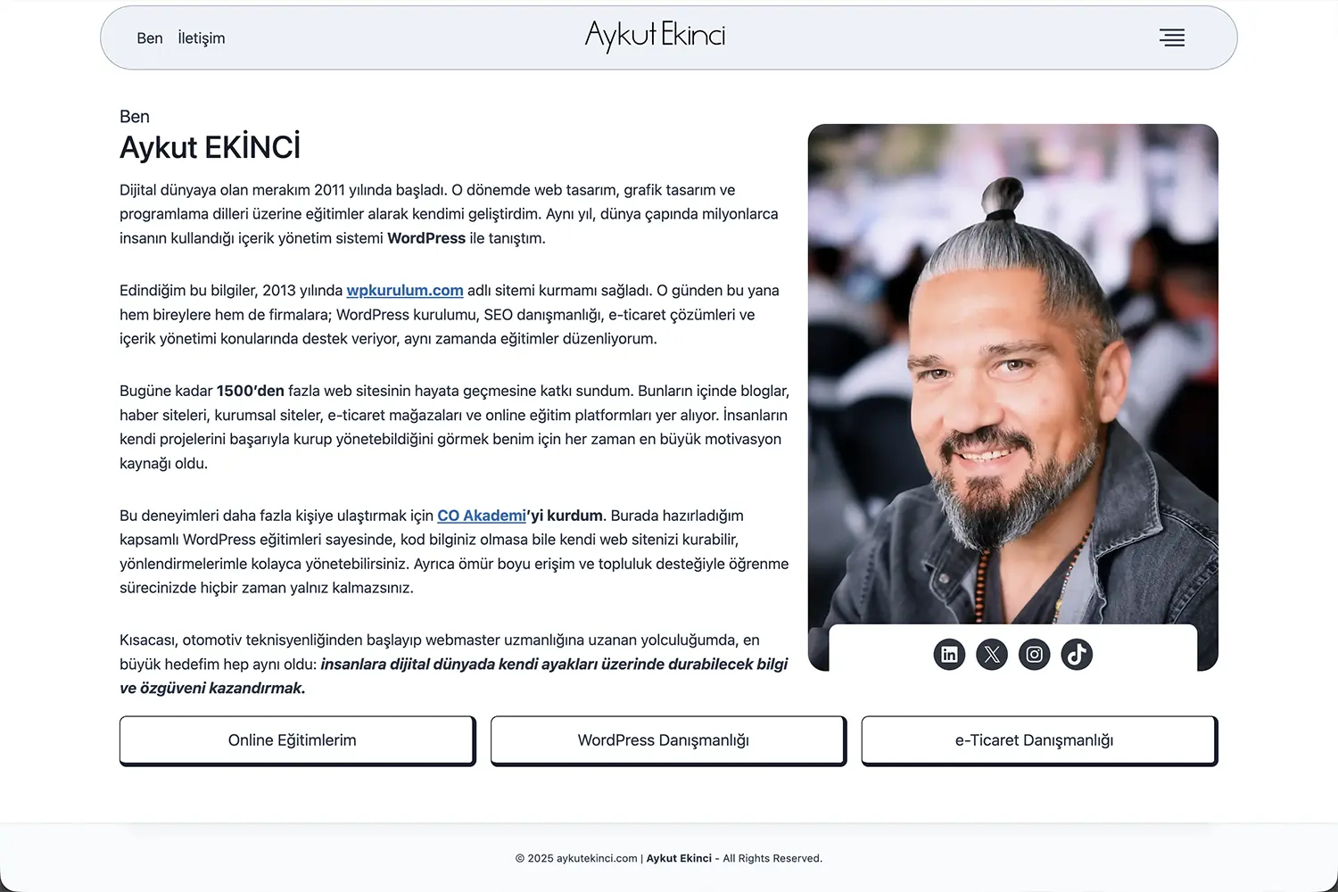 Our References | WP Kurulum Aykut Ekinci