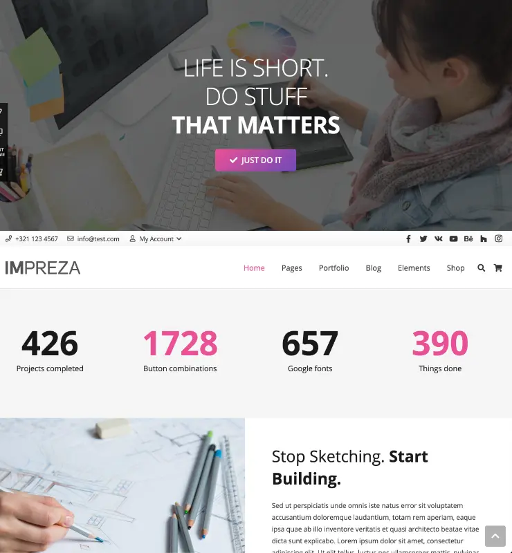 IMPREZA! Kurumsal WordPress Teması | WP Kurulum IMPREZA! Kurumsal WordPress Teması