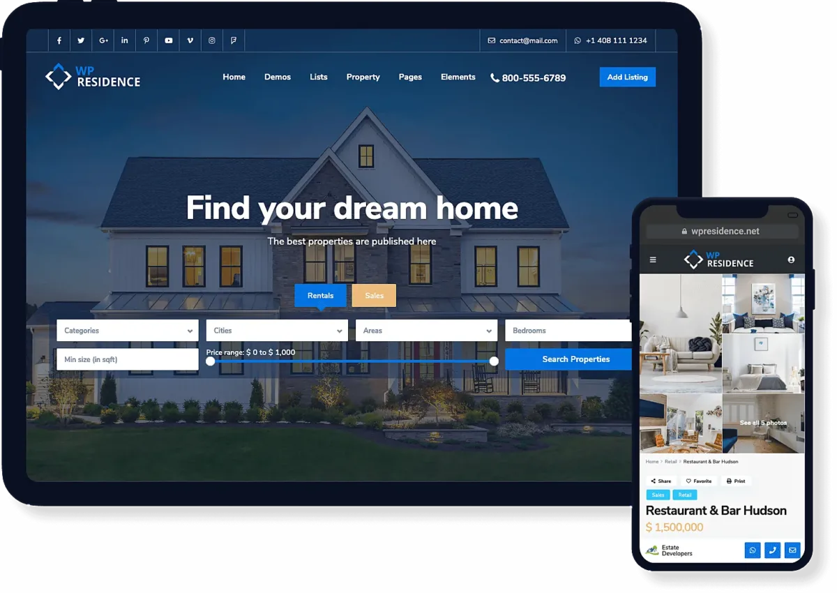 WP Residence! WordPress Emlak Teması | WP Kurulum WP Residence! WordPress Emlak Teması